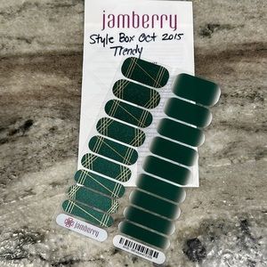Jamberry Style Box OCTOBER 2015 - TRENDY Green Ombre Sparkle Nail Wraps NEW Rare